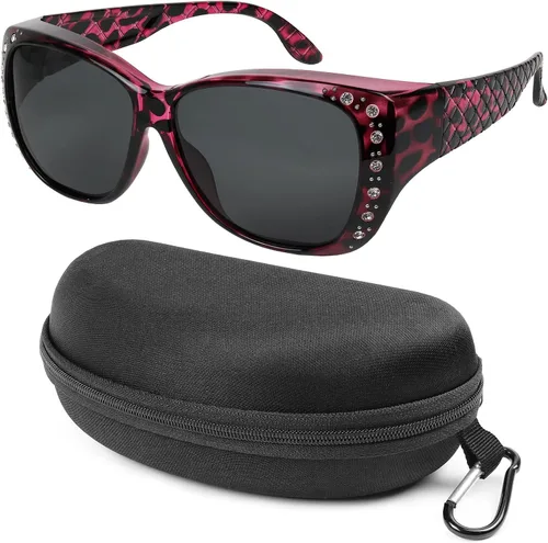 Miniatura 4 de Gafas de sol que se ajustan sobre gafas para mujer, protección UV, polarizadas y HD Vision Fitover