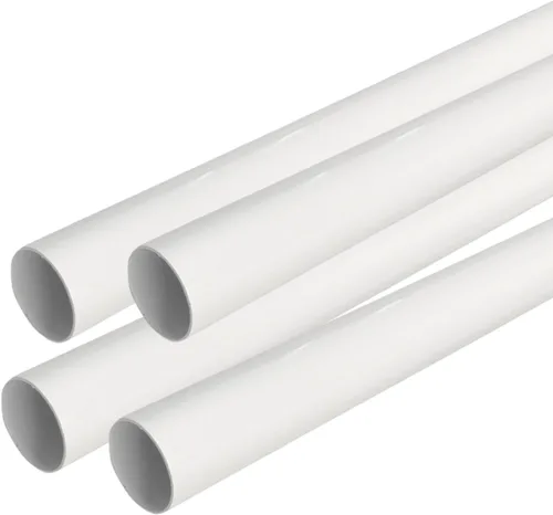 Miniatura 12 de Bridas de soporte para barra de armario con accesorio de rosca, enchufes de poste de ropa resistentes para armarios Blanco brillante 1 par