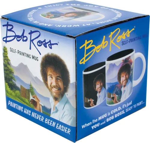 Miniatura 5 de Taza cambiante ante el calor, de Bob Ross - Agregue líquidos calientes y emerge una escena - viene en caja de regalo divertida