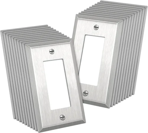 Miniatura 14 de CML - Placas decorativas de pared, paquete de 100 cubiertas de receptáculo de toma eléctrica, cubiertas de interruptor de 1 banda, tamaño estándar