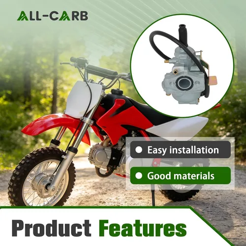Miniatura 2 de Carburador y barra de agarre del manillar y cable del acelerador de repuesto para Honda CRF50F XR50R Z50 Z50A Z50R Carb