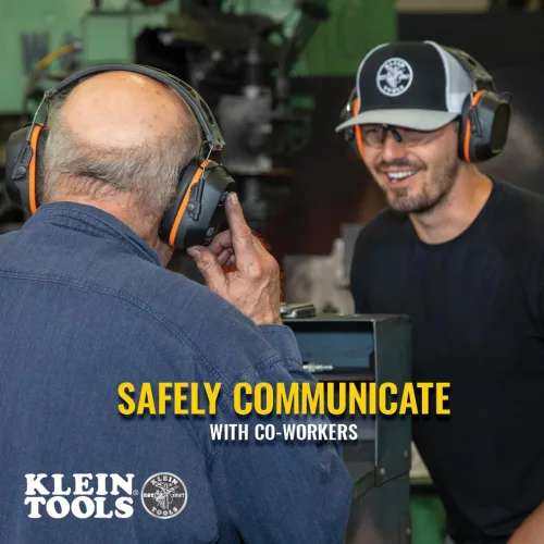 Miniatura 5 de KLEIN TOOLS AESEM1S Smart Sense - Orejeras electrónicas de protección auditiva de seguridad con Bluetooth y conciencia de la situación, NRR 23dB, 25