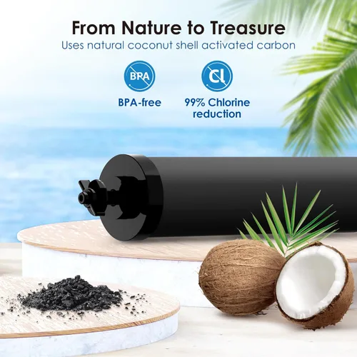 Miniatura 7 de Waterdrop Filtro de agua certificado NSF/ANSI 42 y 372, repuesto para filtros Berkey® BB9-2® Black, sistema de filtro de agua por gravedad ProOne®