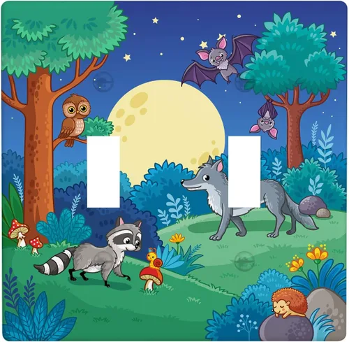 Miniatura 63 de Arctic Animals - Placa de interruptor de luz de 1 banda, lindo sello de dibujos animados, pingüino, oso polar, placa de pared individual basculante