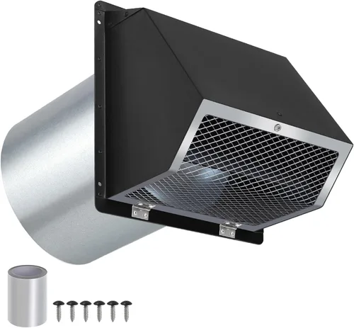 Miniatura 10 de Cubierta de ventilación de secadora de 4 pulgadas en el exterior, cubierta de ventilación exterior para secadora, cubierta de ventilación