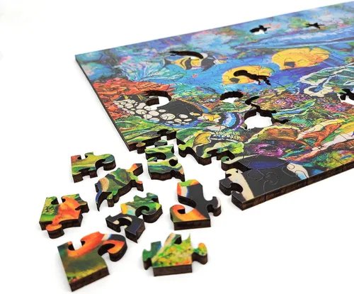 Miniatura 6 de Paquete de madera para adultos, piezas de forma única, fabricado en los Estados Unidos por FoxSmartBox - 333 piezas - Sea World