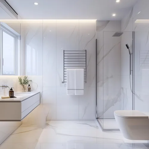 Miniatura 7 de SEIDO Toallero de acero inoxidable 304 para pared de baño, longitud útil de 9.6 pulgadas, barra de toalla de mano dorada cepillada, barra de toalla