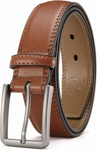 CHAOREN Cinturón de cuero para hombre, cinturones de vestir de 1 38 pulgadas para hombre, regalo considerado para el trabajo, negocios, jeans
