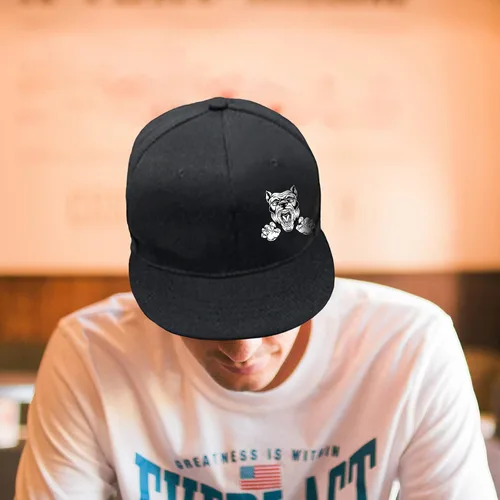 Miniatura 5 de Mens Snapback Hats Flat Bill Brim Hats for Men Baseball Cap Fitted Hats Skull Decor Skeleton Hand Rose Flower Floral Ira Pitbull