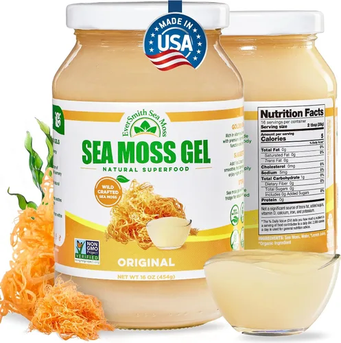 Miniatura 12 de Gel orgánico de musgo de mar (8 sabores) – 16 onzas – fruta real – musgo de mar silvestre