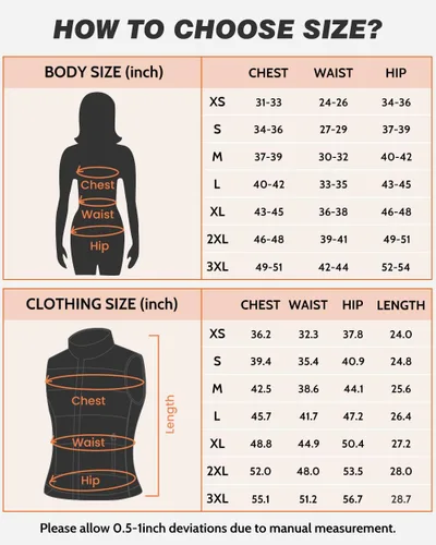 Miniatura 6 de Chaleco térmico ligero para mujer, chaleco térmico inteligente con diseño de luces, chaquetas térmicas para mujer, batería no incluida