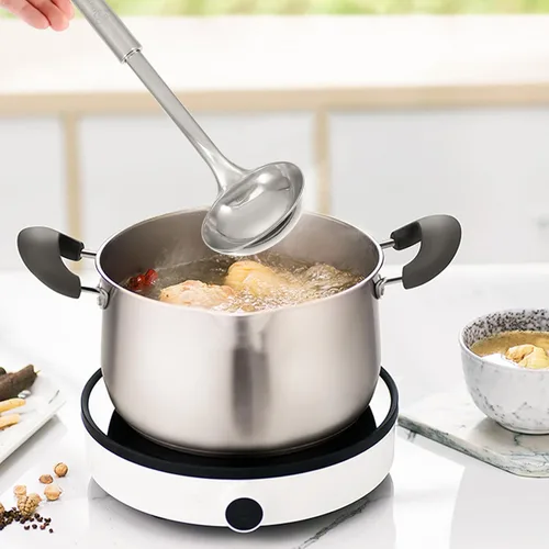 Miniatura 6 de BESPORTBLE Utensilios de cocina de acero inoxidable resistentes al calor con diseño ergonómico para cocinar en casa y almacenamiento ordenado
