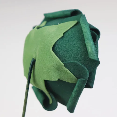 Miniatura 5 de 50 piezas Flores Artificiales, Rosas de Espuma Artificiales de Tacto Real Decoración Bricolaje para Boda Dama de Honor Ramo Nupcial Centros de Mesa