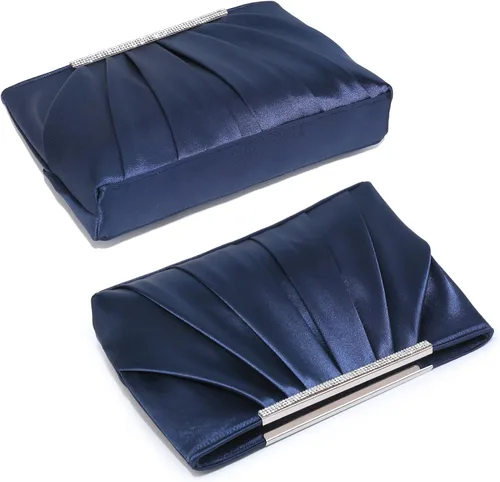 Miniatura 2 de Dasein - Bolsos de mano elegantes con pliegues para mujer, bolsos formales de noche con diamantes de imitación para bodas, fiestas, graduaciones