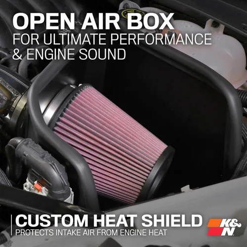 Miniatura 6 de K&N - sistema de admisión de aire frío: Alto rendimiento; aumenta los caballos de fuerza: Compatible con Chevrolet Silverado 1500 2019-2020; GMC