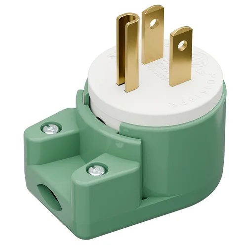 Nema 5-15P Enchufe de ángulo recto de 90 grados, enchufe Plugrand 15A 125V en ángulo, enchufes de CA de 3 clavijas DIY de 3 clavijas, enchufes de CA