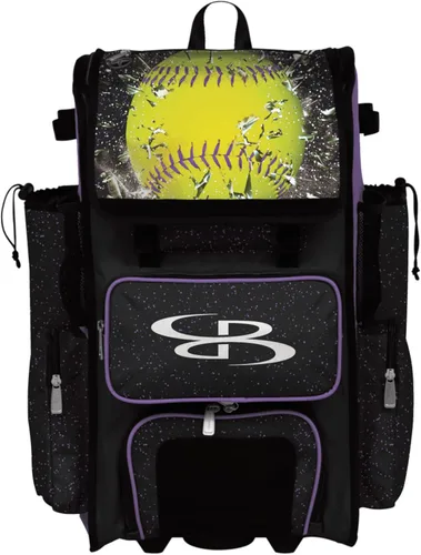 Miniatura 10 de Boombah Rolling Superpack - Bolsa para equipo de béisbol/sóftbol, mango telescópico, capacidad para 4 bates, versión con ruedas, luz de sóftbol