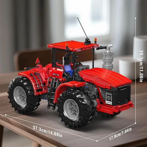 Miniatura 5 de Mould King 17082 Kit de construcción de tractor técnico, más de 1300 piezas, juego de modelos de vehículos de construcción motorizados, bloques