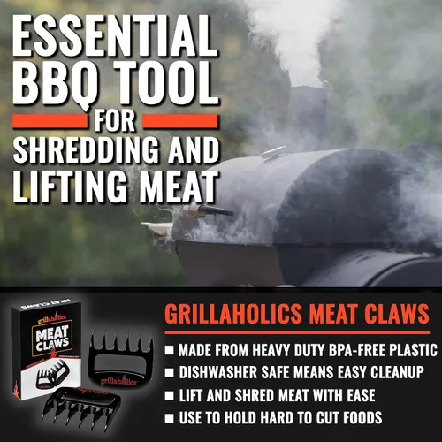 Miniatura 2 de Grillaholics Garras para desmenuzar carne de barbacoa - Hojas ultra afiladas estilo Wolverine, mango de elevación rápida y para desmenuzar carnes