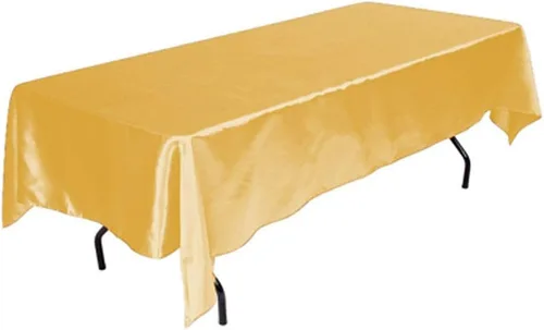 Miniatura 10 de Tektrum Mantel rectangular de satén sedoso de 60 x 102 pulgadas, 60 x 102 pulgadas, tela de alta calidad, lo mejor para bodas, fiestas, banquetes