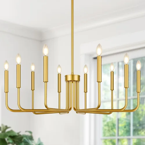 Miniatura 14 de Lynnoland - Candelabros de 6 luces de granja para comedor, accesorios de iluminación colgantes, lámparas industriales modernas para dormitorio