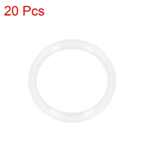 Miniatura 3 de Aros de silicona uxcell, de 30mm de diámetro exterior, 24mm de diámetro interior, 3mm de ancho, junta de sellado VMQ, color blanco, paquete de 20