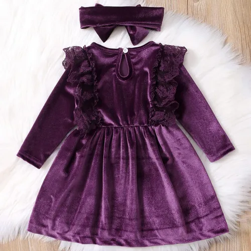 Miniatura 68 de IDOPIP Vestido tutú de terciopelo para niñas pequeñas, vestido de manga larga para princesa, Navidad, cumpleaños, fiesta, boda, vestidos de otoño e