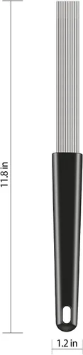 Miniatura 3 de EASTROCK Güiro Raspador de Percusión Latina Estilo Peine Raspador de 12 Pulgadas Profesional de Repuesto para Varios Instrumentos de Percusión negro
