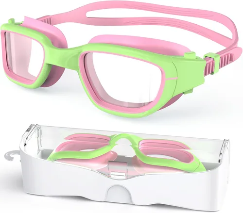 Miniatura 30 de Gafas de natación para niños, gafas de natación para niños de 6 a 14 años, gafas de piscina con protección UV antivaho para niños y niñas Azul
