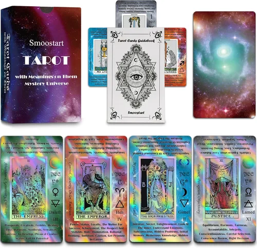 Smoostart Cartas del Tarot (universo misterioso holográfico con significados en las cartas)