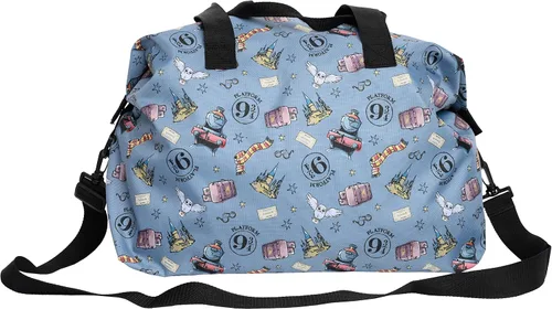 Miniatura 2 de Harry Potter Bolsa de lona de tren búho Hogwarts con estampado de búho para viajes Blanco apagado Bolsa de lona