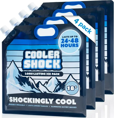 Miniatura 13 de Cooler Shock - Bolsas de hielo reutilizables para enfriadores - Paquetes de congelador fríos de larga duración para enfriadores y loncheras - Bolsas