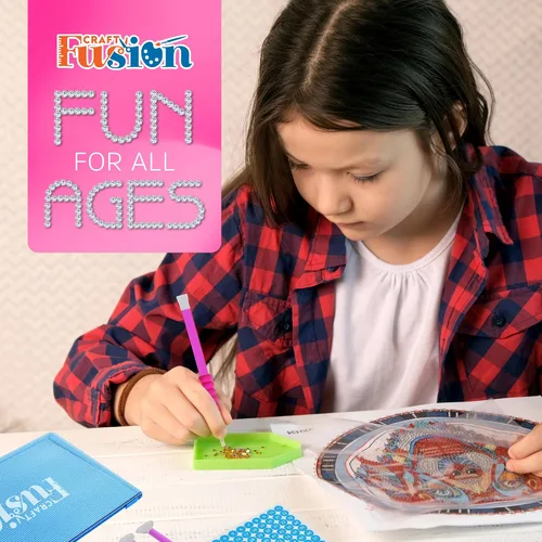 Miniatura 7 de Craft Fusion Herramientas y accesorios de pintura de diamantes, kits de arte de diamantes para adultos y niños, suministros de arte de gemas