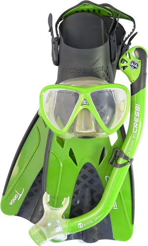 Miniatura 7 de Cressi Adult Complete Snorkeling Set (Mask, Dry Snorkel, Adjustable Fins) - Lightweight Traveling Equipment - Tonga Pro Dry Set: Designed in Italy