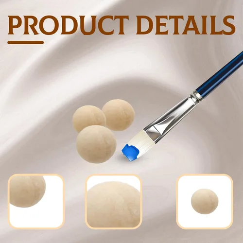 Miniatura 5 de Uenhoy 100 bolas redondas de madera de 1/2 pulgada (0.472 in), bolas de madera natural sin terminar, esferas de madera para manualidades y proyectos