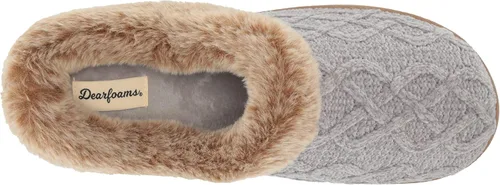 Miniatura 5 de Dearfoams Pantuflas de punto de felpilla Hannah para mujer