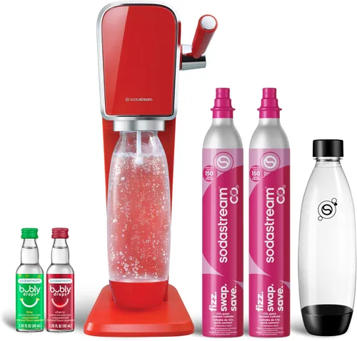 Miniatura 13 de SodaStream - Máquina de agua con gas ART PAQUETE DE VALOR Sistema de CO2 CQC Incluye 2 cilindros de CO2, 2 botellas de 32 onzas líquidas aptas