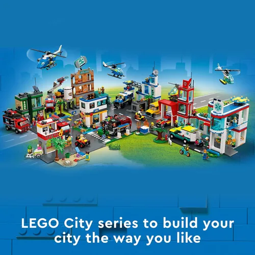 Miniatura 6 de Lego 60324 City Off-Road grúa, grúa y camión de juguete con ganchos, vehículo de juguete para construir para niños y niñas a partir de 7 años