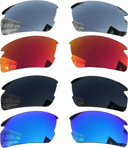 Acefrog 4 pares de lentes polarizados de repuesto para gafas de sol Oakley Flak 2.0 OO9295, ajuste perfecto, inastillables, antiarañazos, paquete