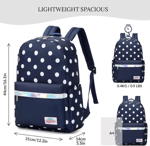 Miniatura 54 de Mygreen - Mochila escolar con bonitos diseños para niños y niñas, 11.5 x 15.7 x 5.1 pulgadas