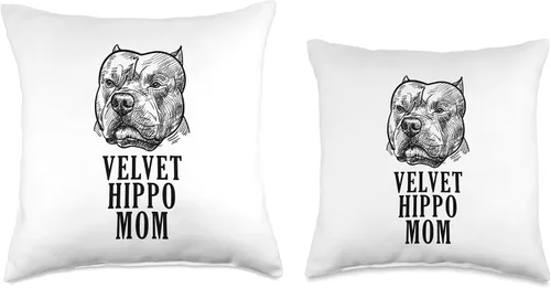 Miniatura 3 de Velvet Hippo Pitbull Mom American Bully Owner Velvet Hippo Mom Dog Owner American Bully Pitbull, almohada de 18.0 x 18.0 in, multicolor