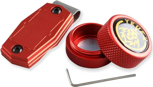 Miniatura 27 de TAOM - Soporte para tiza de billar, herramienta práctica redonda, accesorios de billar, mini estuche magnético para punta de tiza, contenedor