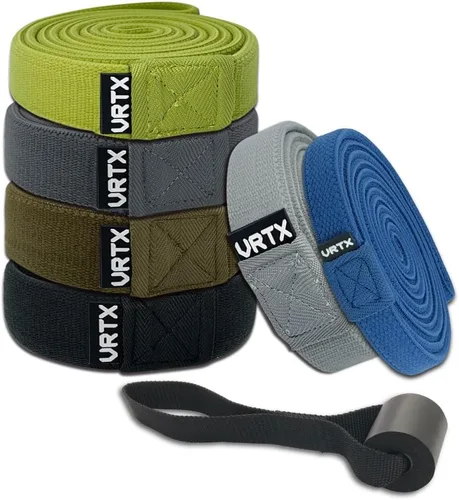 VRTX Fabric Resistance Bands for Men & Women | Long Exercise Band for Workout, Stretch, Yoga, Full Body Training | Soft Mesh Cloth, Non-Slip, High