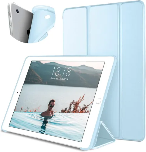 Miniatura 9 de DTTO Funda para iPad Air 1ª edición, (no para iPad Air 2 y Air 3) Ultra delgado y ligero Smart Trifold Stand con cubierta trasera de TPU suave