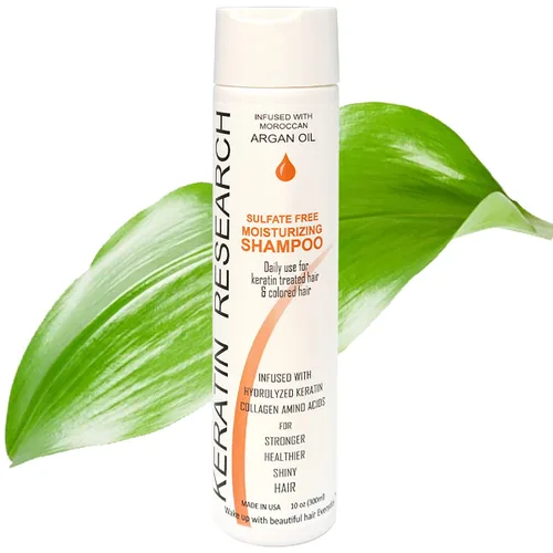 KERATIN RESEARCH Cuidado del cabello sin sulfato y sal para tratamiento capilar post queratina, tratamiento diario para todo tipo de cabello, aceite