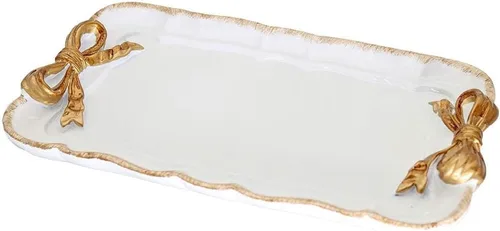 Warmtree Organizador de Joyas Vintage, Bandeja Decorativa para Joyas, Toallas, Almacenamiento, Anillos, Pulseras, Aretes, Cosméticos, Diseño Retro,