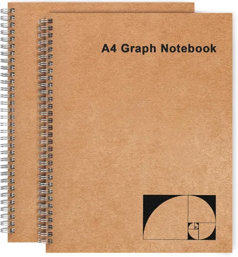 Miniatura 8 de Cuaderno de puntos A4, paquete de 2 cuadernos grandes de cuadrícula de puntos en espiral, 200 páginas de 100gsm de grosor, diario de papel