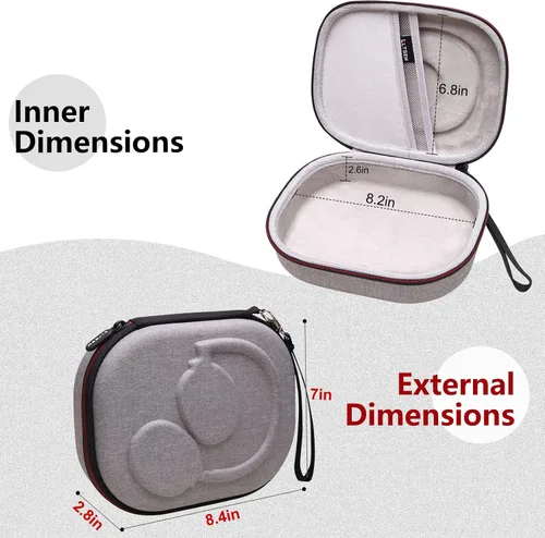 Miniatura 6 de LTGEM - Funda rígida para auriculares JBL - Gris exterior+interior gris/ Azul oscuro