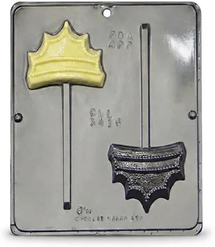 Miniatura 3 de Molde de caramelo de chocolate de piruleta llana corona 3416