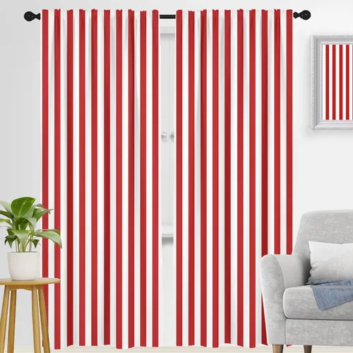 Miniatura 13 de zokyer Cortinas de ventana a rayas beige crema, modernas rayas verticales de 63 pulgadas de largo, 2 paneles, cortinas bohemias neutras para niños